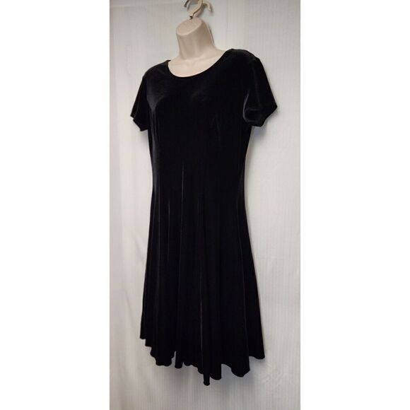 Rivar's Fit & Flare Jennifer Velvet Dress Size 7/8 Color Black - Picture 7 of 9